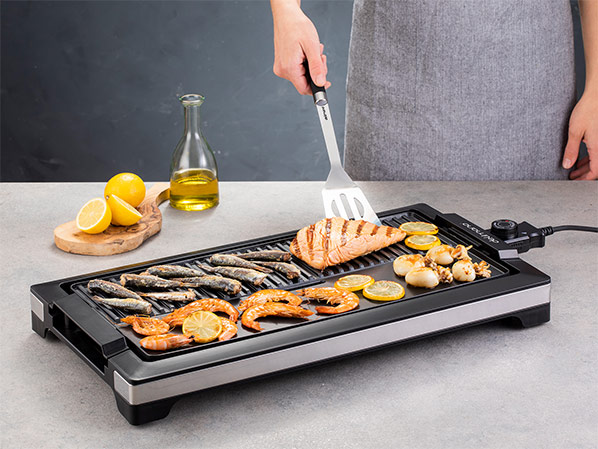 Delimano Table Grill And Griddle Deluxe Noir